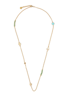 Multi-Way Necklace, 18k Yellow Gold with Turquoise, Ruby, Sapphire and Diamonds